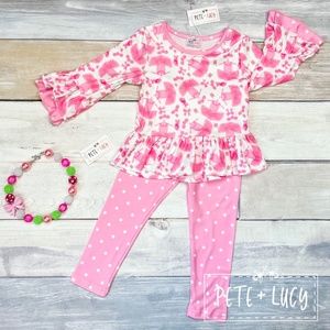 Pete + Lucy Twirlin' Tutu Pant Set (2T)